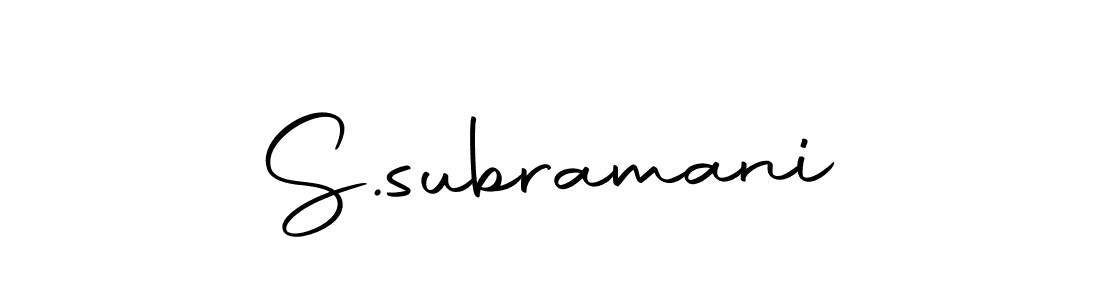 Make a beautiful signature design for name S.subramani. With this signature (Autography-DOLnW) style, you can create a handwritten signature for free. S.subramani signature style 10 images and pictures png