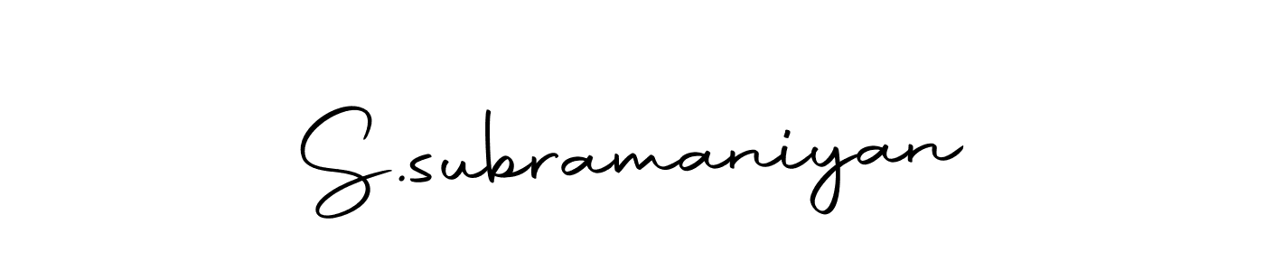 Design your own signature with our free online signature maker. With this signature software, you can create a handwritten (Autography-DOLnW) signature for name S.subramaniyan. S.subramaniyan signature style 10 images and pictures png