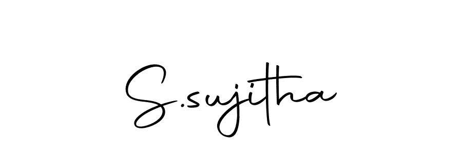 How to make S.sujitha name signature. Use Autography-DOLnW style for creating short signs online. This is the latest handwritten sign. S.sujitha signature style 10 images and pictures png