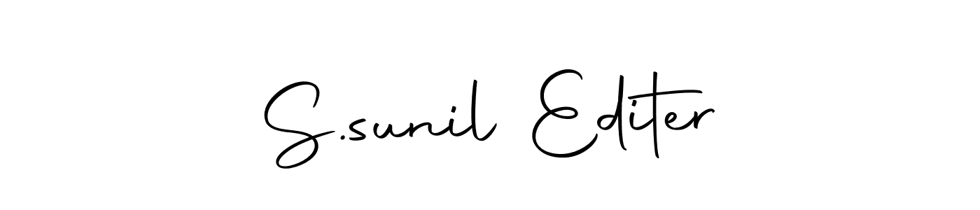 Use a signature maker to create a handwritten signature online. With this signature software, you can design (Autography-DOLnW) your own signature for name S.sunil Editer. S.sunil Editer signature style 10 images and pictures png