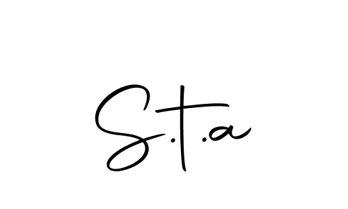 Design your own signature with our free online signature maker. With this signature software, you can create a handwritten (Autography-DOLnW) signature for name S.t.a. S.t.a signature style 10 images and pictures png