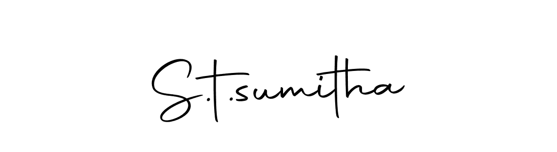 Also we have S.t.sumitha name is the best signature style. Create professional handwritten signature collection using Autography-DOLnW autograph style. S.t.sumitha signature style 10 images and pictures png