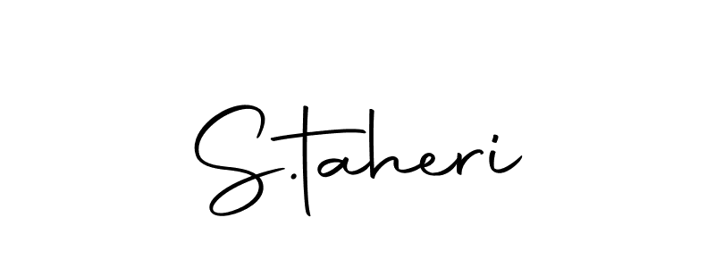 Use a signature maker to create a handwritten signature online. With this signature software, you can design (Autography-DOLnW) your own signature for name S.taheri. S.taheri signature style 10 images and pictures png