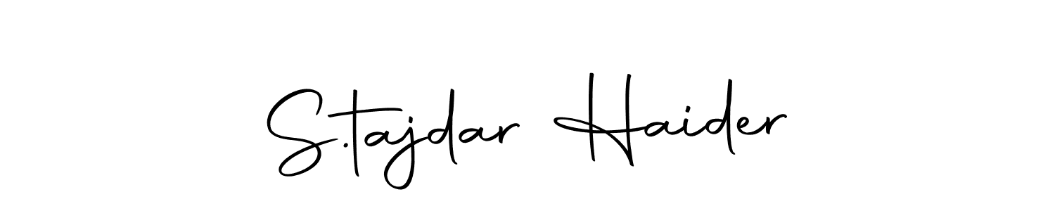 Design your own signature with our free online signature maker. With this signature software, you can create a handwritten (Autography-DOLnW) signature for name S.tajdar Haider. S.tajdar Haider signature style 10 images and pictures png