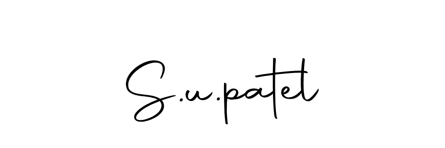 You should practise on your own different ways (Autography-DOLnW) to write your name (S.u.patel) in signature. don't let someone else do it for you. S.u.patel signature style 10 images and pictures png