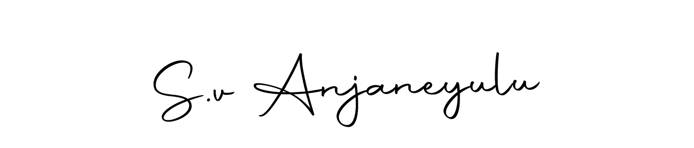 if you are searching for the best signature style for your name S.v Anjaneyulu. so please give up your signature search. here we have designed multiple signature styles  using Autography-DOLnW. S.v Anjaneyulu signature style 10 images and pictures png