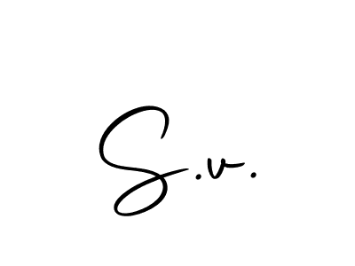 Use a signature maker to create a handwritten signature online. With this signature software, you can design (Autography-DOLnW) your own signature for name S.v.. S.v. signature style 10 images and pictures png