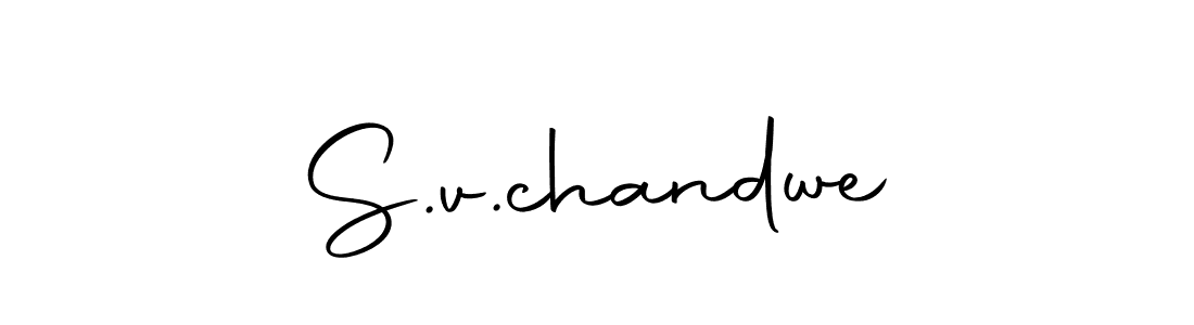Create a beautiful signature design for name S.v.chandwe. With this signature (Autography-DOLnW) fonts, you can make a handwritten signature for free. S.v.chandwe signature style 10 images and pictures png