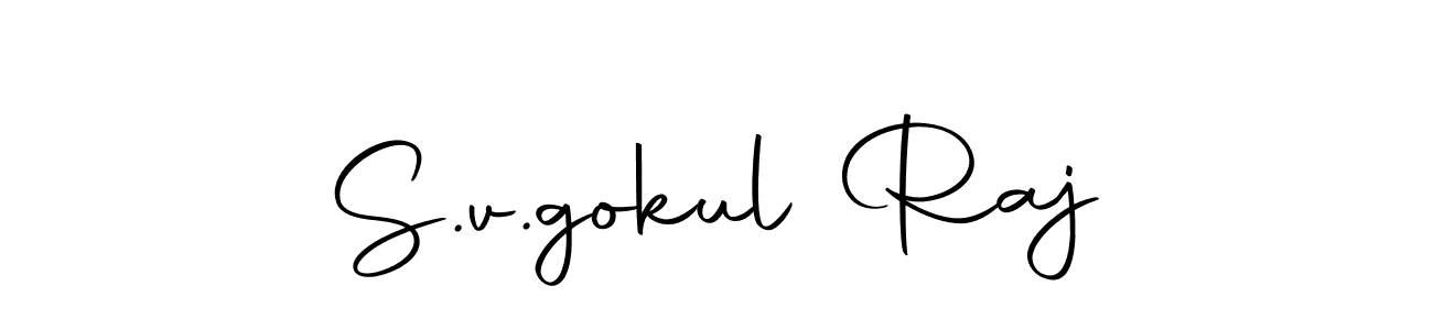 Also we have S.v.gokul Raj name is the best signature style. Create professional handwritten signature collection using Autography-DOLnW autograph style. S.v.gokul Raj signature style 10 images and pictures png