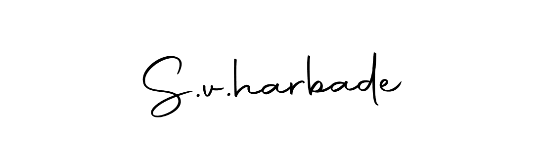 Design your own signature with our free online signature maker. With this signature software, you can create a handwritten (Autography-DOLnW) signature for name S.v.harbade. S.v.harbade signature style 10 images and pictures png