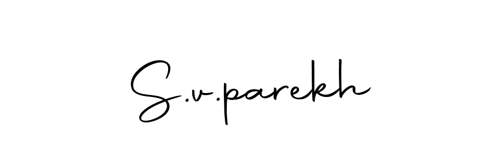 Design your own signature with our free online signature maker. With this signature software, you can create a handwritten (Autography-DOLnW) signature for name S.v.parekh. S.v.parekh signature style 10 images and pictures png