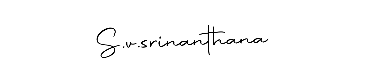 Create a beautiful signature design for name S.v.srinanthana. With this signature (Autography-DOLnW) fonts, you can make a handwritten signature for free. S.v.srinanthana signature style 10 images and pictures png