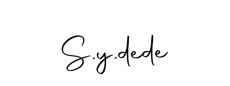 if you are searching for the best signature style for your name S.y.dede. so please give up your signature search. here we have designed multiple signature styles  using Autography-DOLnW. S.y.dede signature style 10 images and pictures png