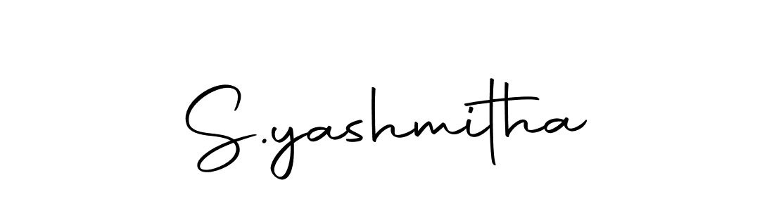 Use a signature maker to create a handwritten signature online. With this signature software, you can design (Autography-DOLnW) your own signature for name S.yashmitha. S.yashmitha signature style 10 images and pictures png