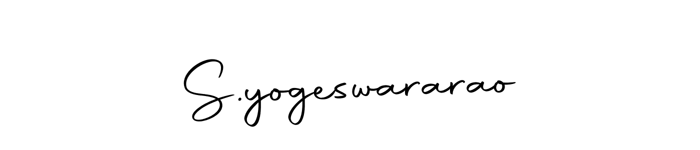 Make a beautiful signature design for name S.yogeswararao. With this signature (Autography-DOLnW) style, you can create a handwritten signature for free. S.yogeswararao signature style 10 images and pictures png