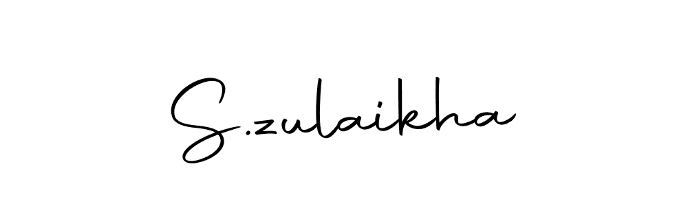 Design your own signature with our free online signature maker. With this signature software, you can create a handwritten (Autography-DOLnW) signature for name S.zulaikha. S.zulaikha signature style 10 images and pictures png