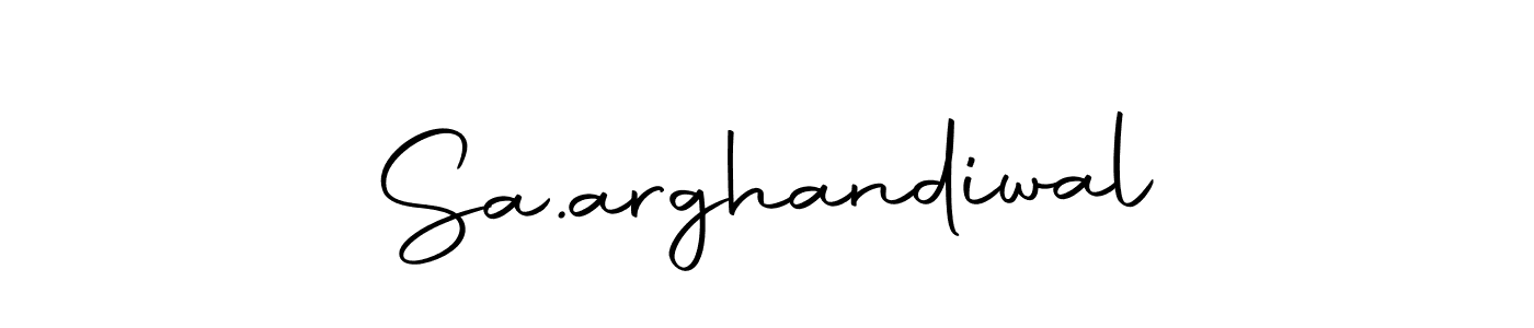 How to make Sa.arghandiwal name signature. Use Autography-DOLnW style for creating short signs online. This is the latest handwritten sign. Sa.arghandiwal signature style 10 images and pictures png