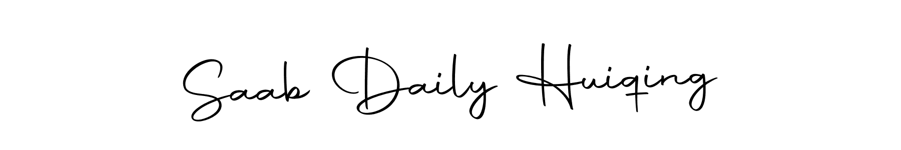 You should practise on your own different ways (Autography-DOLnW) to write your name (Saab Daily Huiqing) in signature. don't let someone else do it for you. Saab Daily Huiqing signature style 10 images and pictures png