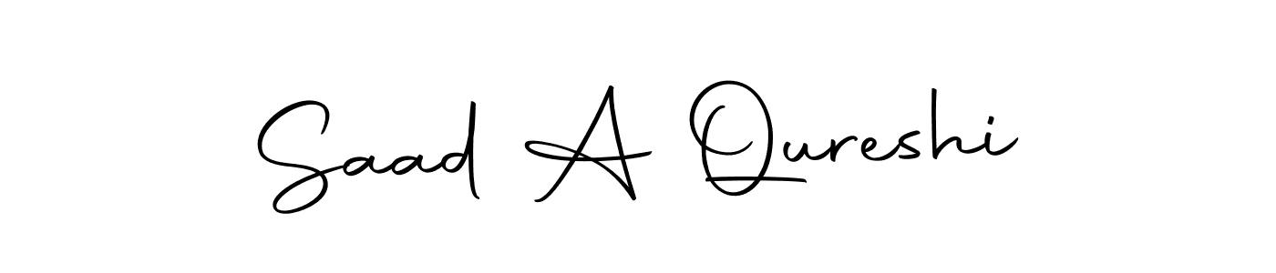 Create a beautiful signature design for name Saad A Qureshi. With this signature (Autography-DOLnW) fonts, you can make a handwritten signature for free. Saad A Qureshi signature style 10 images and pictures png