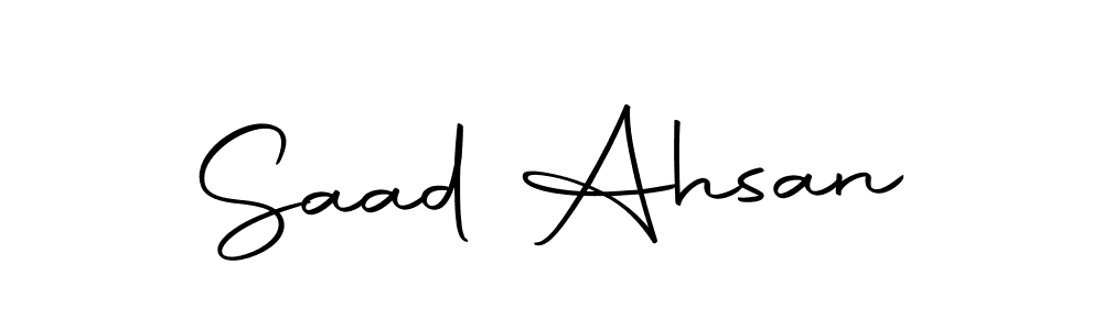 Design your own signature with our free online signature maker. With this signature software, you can create a handwritten (Autography-DOLnW) signature for name Saad Ahsan. Saad Ahsan signature style 10 images and pictures png
