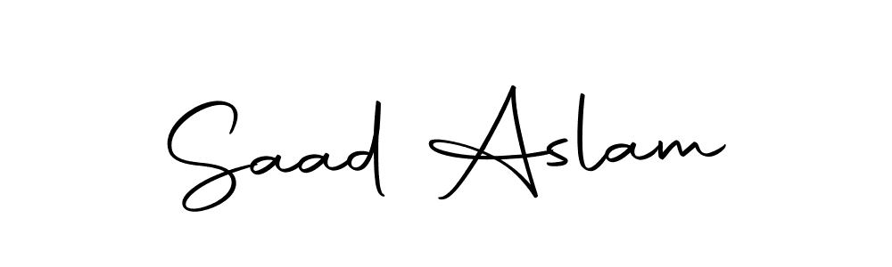 Use a signature maker to create a handwritten signature online. With this signature software, you can design (Autography-DOLnW) your own signature for name Saad Aslam. Saad Aslam signature style 10 images and pictures png