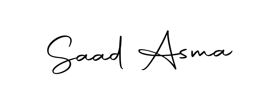 Design your own signature with our free online signature maker. With this signature software, you can create a handwritten (Autography-DOLnW) signature for name Saad Asma. Saad Asma signature style 10 images and pictures png