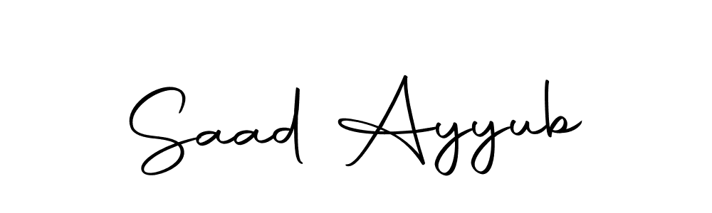 The best way (Autography-DOLnW) to make a short signature is to pick only two or three words in your name. The name Saad Ayyub include a total of six letters. For converting this name. Saad Ayyub signature style 10 images and pictures png