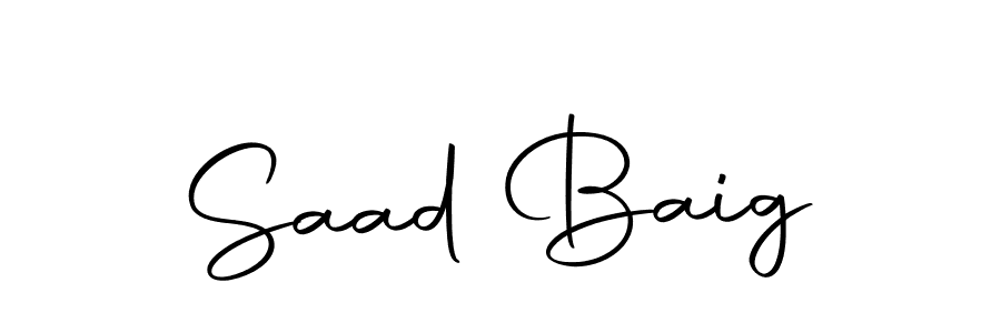 Design your own signature with our free online signature maker. With this signature software, you can create a handwritten (Autography-DOLnW) signature for name Saad Baig. Saad Baig signature style 10 images and pictures png