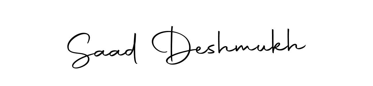 You can use this online signature creator to create a handwritten signature for the name Saad Deshmukh. This is the best online autograph maker. Saad Deshmukh signature style 10 images and pictures png