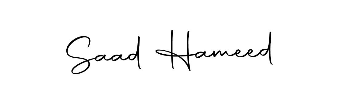 Use a signature maker to create a handwritten signature online. With this signature software, you can design (Autography-DOLnW) your own signature for name Saad Hameed. Saad Hameed signature style 10 images and pictures png