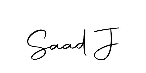 Design your own signature with our free online signature maker. With this signature software, you can create a handwritten (Autography-DOLnW) signature for name Saad J. Saad J signature style 10 images and pictures png