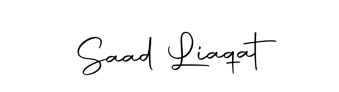 This is the best signature style for the Saad Liaqat name. Also you like these signature font (Autography-DOLnW). Mix name signature. Saad Liaqat signature style 10 images and pictures png