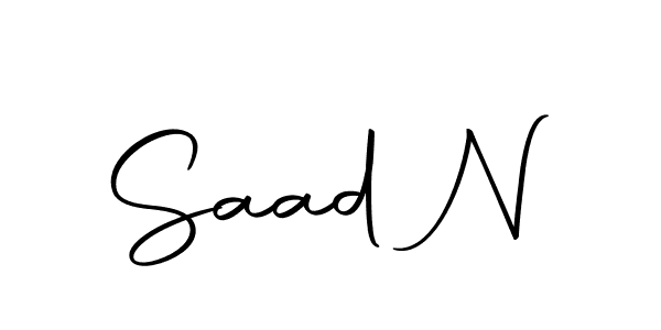 How to make Saad N signature? Autography-DOLnW is a professional autograph style. Create handwritten signature for Saad N name. Saad N signature style 10 images and pictures png