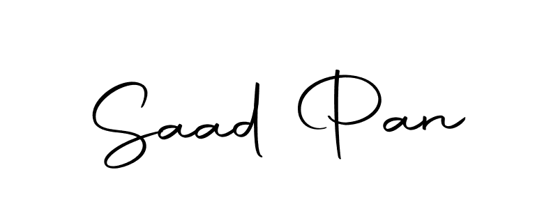 How to make Saad Pan name signature. Use Autography-DOLnW style for creating short signs online. This is the latest handwritten sign. Saad Pan signature style 10 images and pictures png