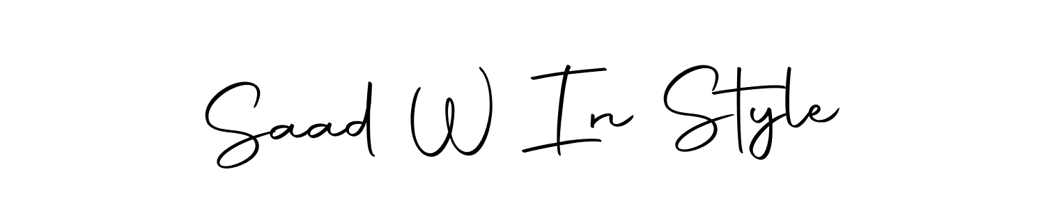Make a short Saad W In Style signature style. Manage your documents anywhere anytime using Autography-DOLnW. Create and add eSignatures, submit forms, share and send files easily. Saad W In Style signature style 10 images and pictures png