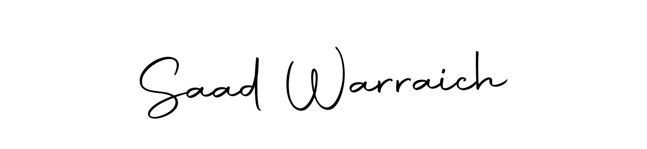 Make a beautiful signature design for name Saad Warraich. Use this online signature maker to create a handwritten signature for free. Saad Warraich signature style 10 images and pictures png