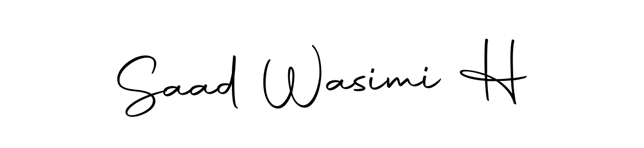 How to make Saad Wasimi H name signature. Use Autography-DOLnW style for creating short signs online. This is the latest handwritten sign. Saad Wasimi H signature style 10 images and pictures png