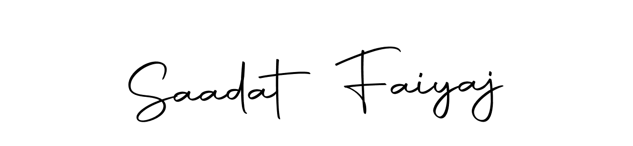 You can use this online signature creator to create a handwritten signature for the name Saadat Faiyaj. This is the best online autograph maker. Saadat Faiyaj signature style 10 images and pictures png