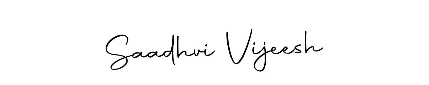 Saadhvi Vijeesh stylish signature style. Best Handwritten Sign (Autography-DOLnW) for my name. Handwritten Signature Collection Ideas for my name Saadhvi Vijeesh. Saadhvi Vijeesh signature style 10 images and pictures png