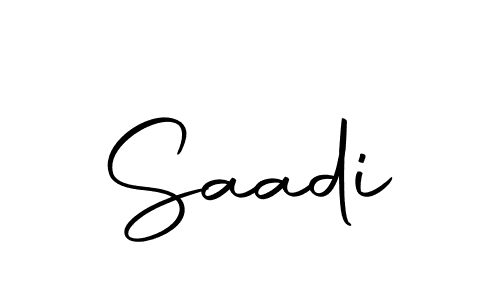 Design your own signature with our free online signature maker. With this signature software, you can create a handwritten (Autography-DOLnW) signature for name Saadi. Saadi signature style 10 images and pictures png