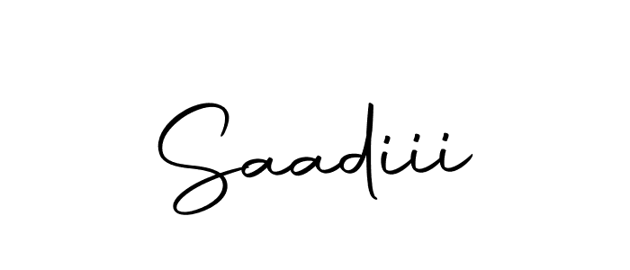 Design your own signature with our free online signature maker. With this signature software, you can create a handwritten (Autography-DOLnW) signature for name Saadiii. Saadiii signature style 10 images and pictures png