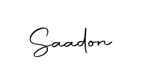 Use a signature maker to create a handwritten signature online. With this signature software, you can design (Autography-DOLnW) your own signature for name Saadon. Saadon signature style 10 images and pictures png