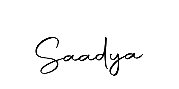 Make a beautiful signature design for name Saadya. Use this online signature maker to create a handwritten signature for free. Saadya signature style 10 images and pictures png