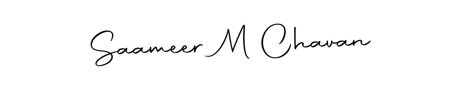Use a signature maker to create a handwritten signature online. With this signature software, you can design (Autography-DOLnW) your own signature for name Saameer M Chavan. Saameer M Chavan signature style 10 images and pictures png