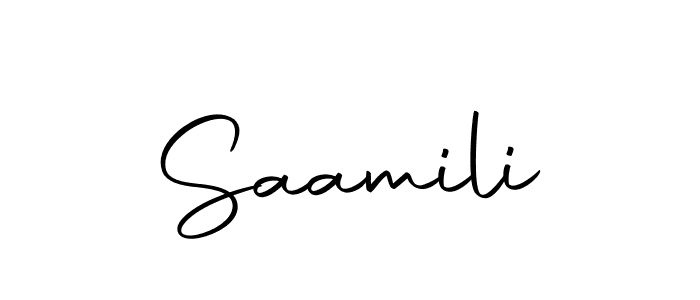 You should practise on your own different ways (Autography-DOLnW) to write your name (Saamili) in signature. don't let someone else do it for you. Saamili signature style 10 images and pictures png