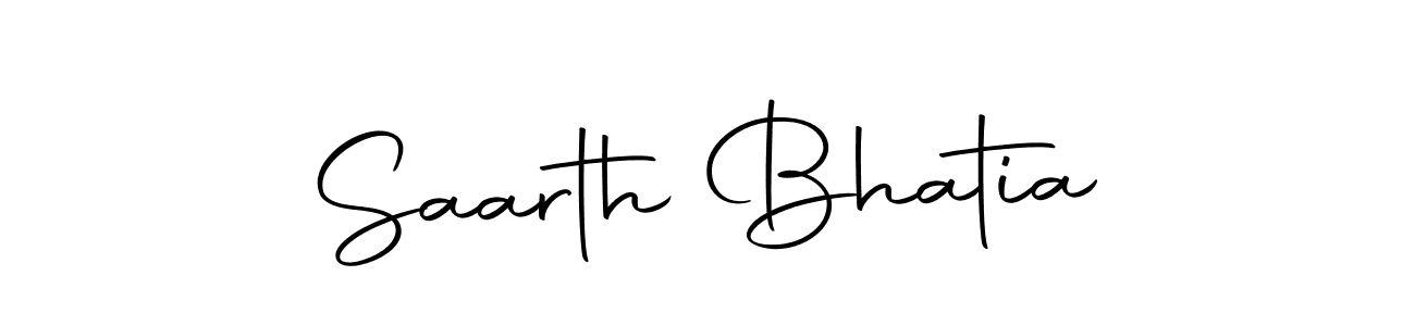 Make a beautiful signature design for name Saarth Bhatia. Use this online signature maker to create a handwritten signature for free. Saarth Bhatia signature style 10 images and pictures png