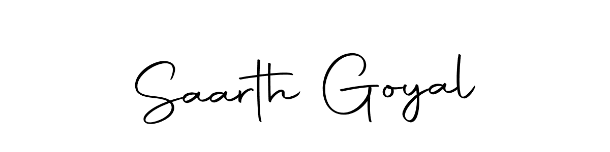 Make a beautiful signature design for name Saarth Goyal. Use this online signature maker to create a handwritten signature for free. Saarth Goyal signature style 10 images and pictures png