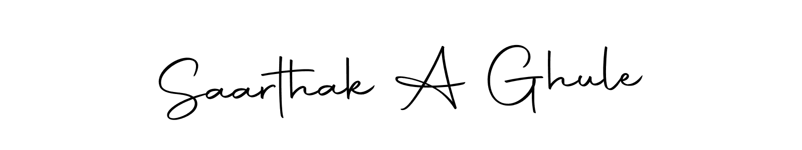 You should practise on your own different ways (Autography-DOLnW) to write your name (Saarthak A Ghule) in signature. don't let someone else do it for you. Saarthak A Ghule signature style 10 images and pictures png