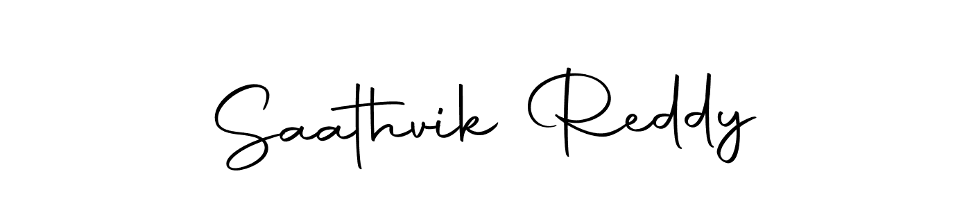 How to make Saathvik Reddy name signature. Use Autography-DOLnW style for creating short signs online. This is the latest handwritten sign. Saathvik Reddy signature style 10 images and pictures png