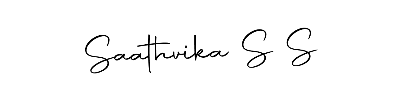 Create a beautiful signature design for name Saathvika S S. With this signature (Autography-DOLnW) fonts, you can make a handwritten signature for free. Saathvika S S signature style 10 images and pictures png